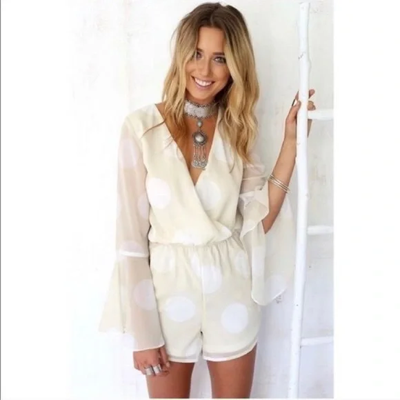 Gorgeous Sabo Skirt Polka Dot Playsuit Romper Size small! - Picture 1 of 9